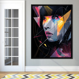 Neon Prism Portrait of Muse - NicheCanvas