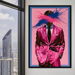 The Suit Disrupted by Vivid Collision - NicheCanvas