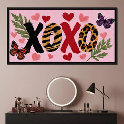 Wild Safari Love XOXO Hearts - NicheCanvas