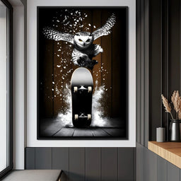 Nocturnal Skateboarding Dash - NicheCanvas