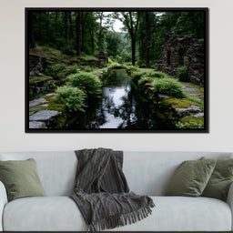 Forest Spring Stone Ruins - NicheCanvas