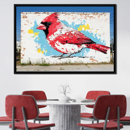 Street Art - Cardinal Mural - NicheCanvas