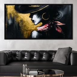 Golden Silhouette Starlit Elegance - NicheCanvas