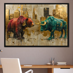 The Clash of Bull and Bear Forces - NicheCanvas