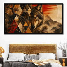 Solitary Predator Rising Sun - NicheCanvas