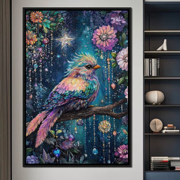 Enchanted Birdsong Night Tapestry - NicheCanvas