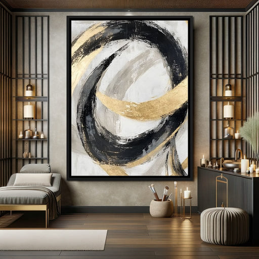 Golden Flow Rhythms Canvas Print