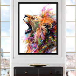 Roaring King Wild Color Burst - NicheCanvas