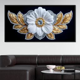 Gilded Petal Crystal Flourish - NicheCanvas