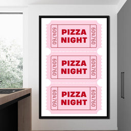 Retro Pizza Night Raffle Tickets - NicheCanvas