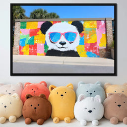 Street Art -  Panda Shades - NicheCanvas
