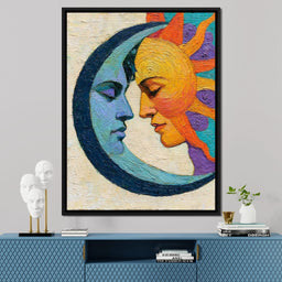 Celestial Lovers Meeting Across Time - NicheCanvas