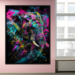 Vibrant Spirit of the Elephant - NicheCanvas