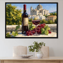 Vintage Wine Harvest Near Cathedral - NicheCanvas