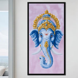 Sacred Blue Ganesha Majesty - NicheCanvas