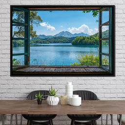 Serene Lakeside Retreat - NicheCanvas