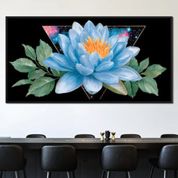 Cosmic Lotus Stardust Flourish - NicheCanvas