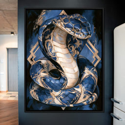 Gilded Scales Of The Midnight Serpent - NicheCanvas