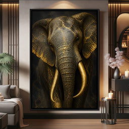 Elephant Gilded Wisdom - NicheCanvas