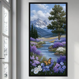 Mountain Meadow Butterfly Serenity - NicheCanvas