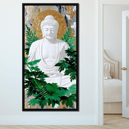 Golden Halo Buddha Garden - NicheCanvas