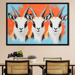 Horned Gazelle Trio - NicheCanvas