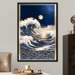 Golden Tide Under A Silent Moon - NicheCanvas