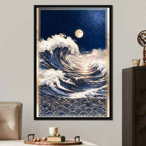 Golden Tide Under A Silent Moon Canvas Print