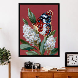 Radiant Papilio Over Floral Boughs - NicheCanvas