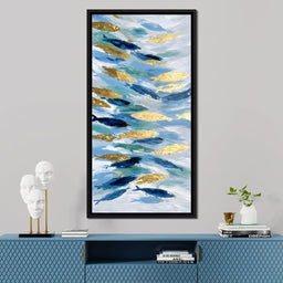 Golden Koi Abstract Waterscape - NicheCanvas
