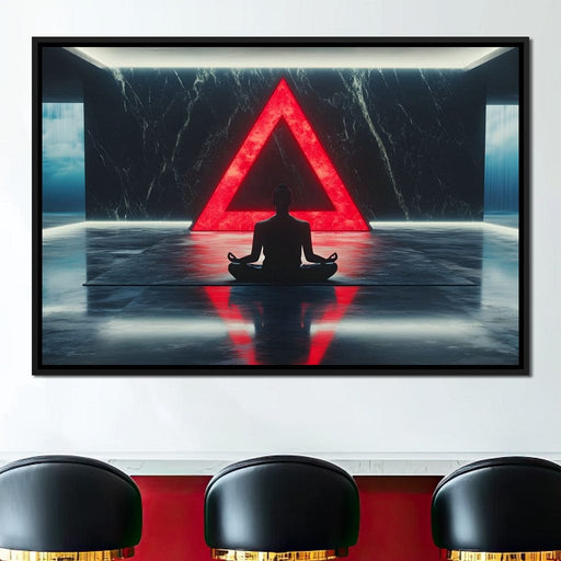 Silent Reflection Triangle Canvas Print