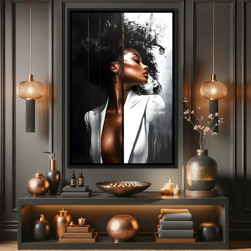 Harmony of Contrast and Elegance Canvas Print