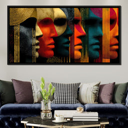 Faces of Colorful Reflections - NicheCanvas