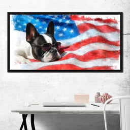 Patriotic Pooch Dreaming Freedom - NicheCanvas