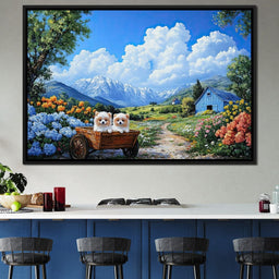 Pomeranian Wagon - NicheCanvas