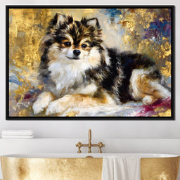 Golden Pomeranian Portrait Glow - NicheCanvas