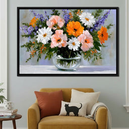 Garden Bouquet Still Life Oil - NicheCanvas