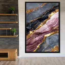 Gilded Marble Rose Current - NicheCanvas