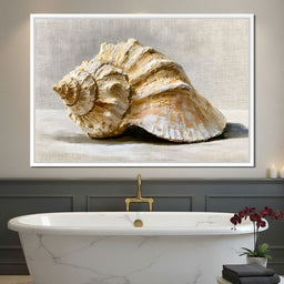 Tidal Rhythms of Coastal Shell - NicheCanvas