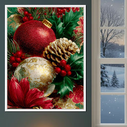 Festive Pine Holly Joyful Noel - NicheCanvas