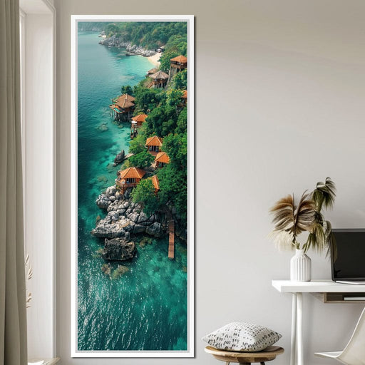 Coastal Serenity Bungalows Canvas Print
