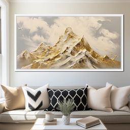 Golden Alpine Majesty Peaks - NicheCanvas