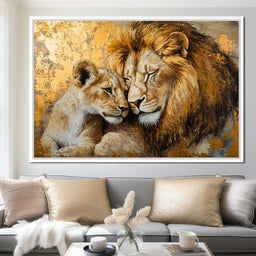 Golden Lions - NicheCanvas
