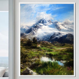 Majestic Alpine Snowbound Peak - NicheCanvas