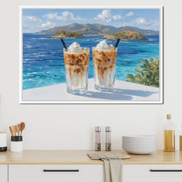 Mediterranean Iced Coffee Break - NicheCanvas