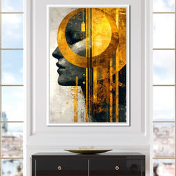 Golden Geometric Elegance - NicheCanvas