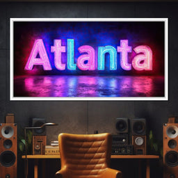 Electric Night Atlanta Glow - NicheCanvas
