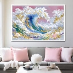 Golden Waves of Dreams - NicheCanvas