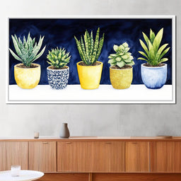 Succulent Symphony in Pots - NicheCanvas