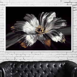 Silver Harvest Petals Radiance - NicheCanvas